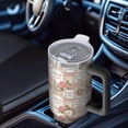 thumbnail image 6 of 40oz Pioneer Flower Floral Print Pattern Insulated Tumbler with Handle, BPA-Free Leak Proof Lid and Straws, Double Wall Vacuum, Hot 12h/Cold 34h, 6 of 6