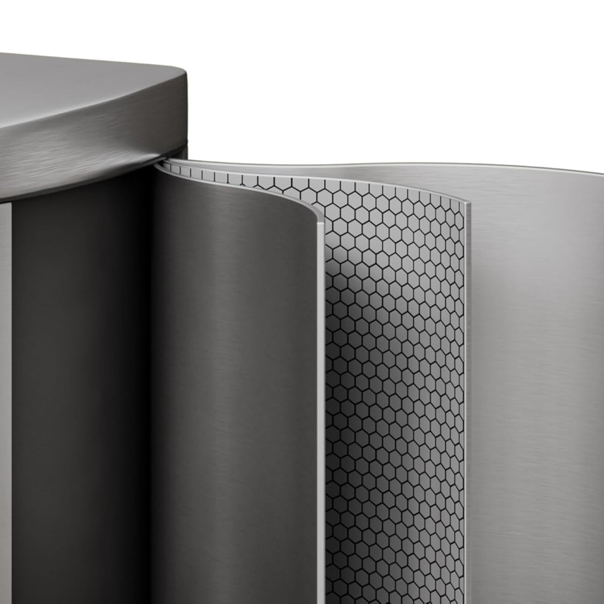 Garvee Step-on Trash Bin Set 2 Pack, 13.2 Gallon & 2.6 Gallon, Silver