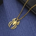 thumbnail image 2 of EUEAVAN Gold Spider Pendant Necklace Stainless Steel Box Chain Animal Male Jewelry, 2 of 7