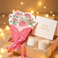 thumbnail image 1 of Floral Greeting Card with Ribbon 8x6 Inch Blank Inside for Birthday Anniversary Thank You Gift, 1 of 6