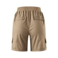 thumbnail image 5 of Women's Summer Casual Cargo Shorts Elastic Waist Drawstring Hiking Shorts with Pockets, 5 of 5