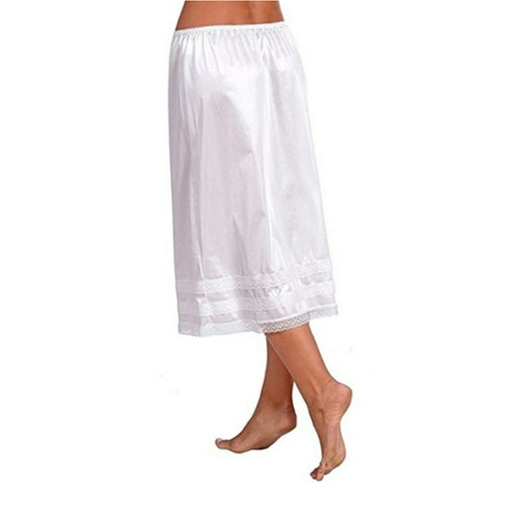 Opperiaya Women Dress Elastic Waist Slip Skirt Underskirt Petticoat Plus Size