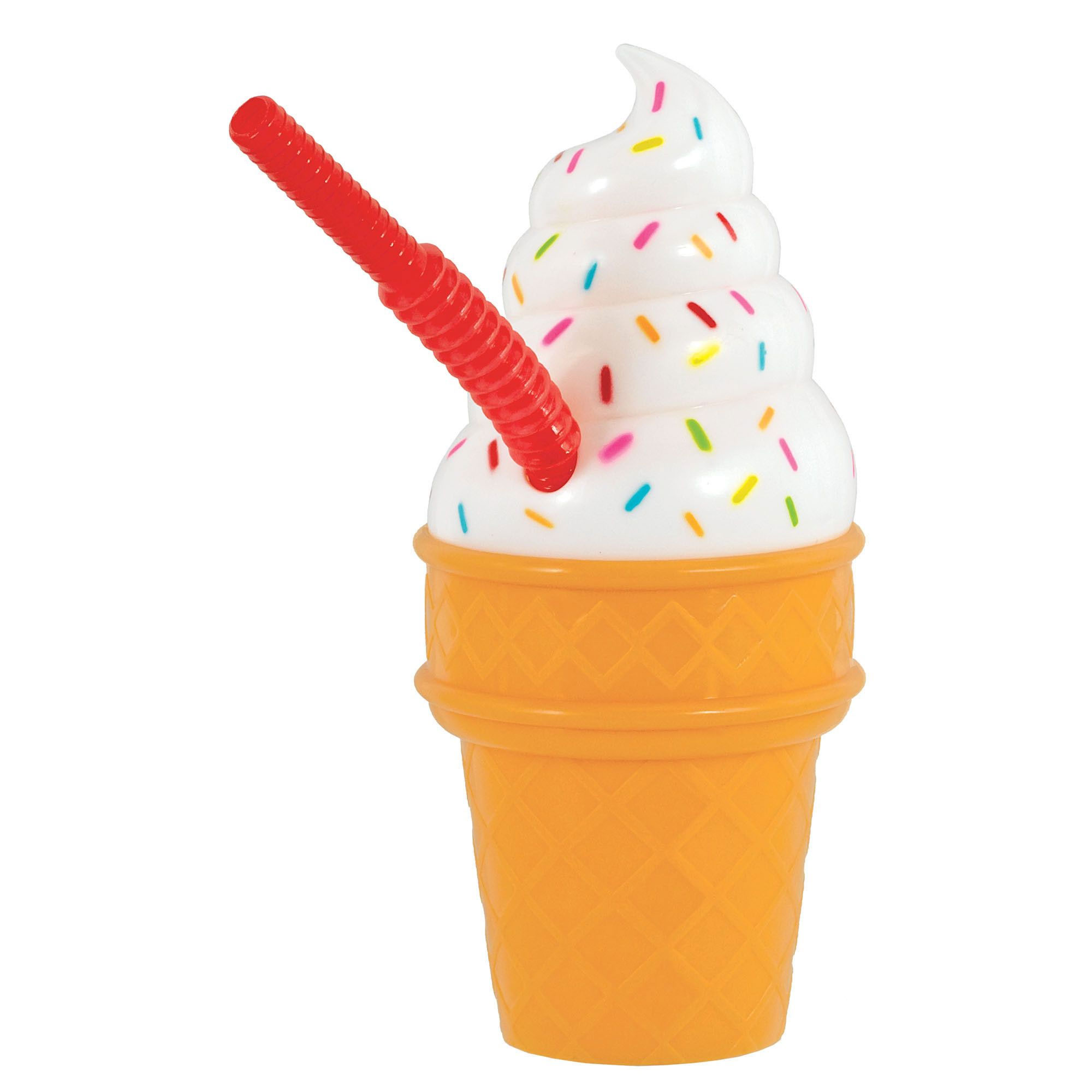 8 oz. Plastic Ice Cream Cone Sippy Cup,Pack of 12
