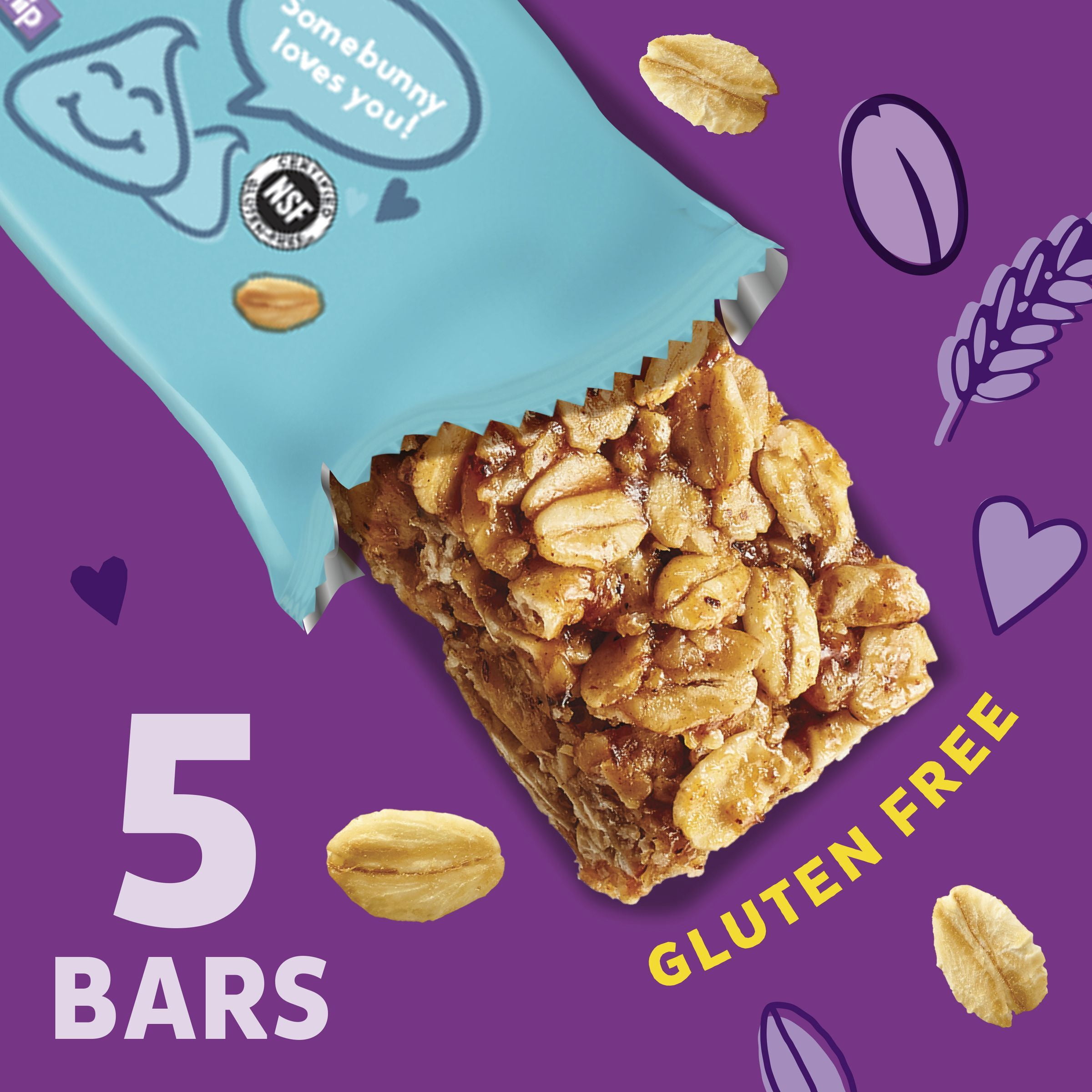 (3 pack) Annie's Chewy Granola Bars, Oatmeal Cookie, Gluten Free, 5 Ct, 4.9 oz
