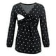 thumbnail image 2 of Camisas de Maternidad Para Damas Blusas Lactancia Flores de Moda Estampado de Hojas Manga Larga Vestir Top Odeerbi  ODB123446, 2 of 4