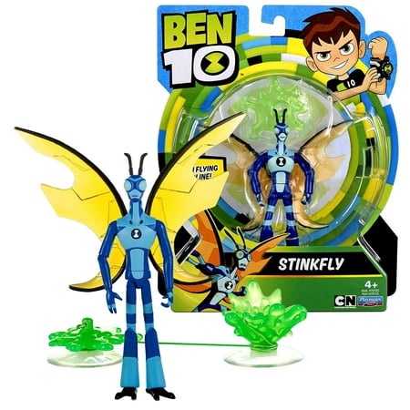 Cartoon Network Year 2017 Series 4-1/2 Inch Tall Figure - STINKFLY with Zipline, Includes: OVERFLOW with STINKFLY with Zipline By Ben 10