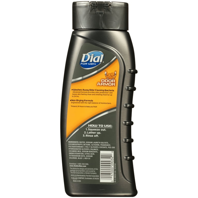 Dial for Men Antibacterial Clean Body Wash, Odor Armor, Fresh