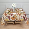 thumbnail image 3 of Fall Pumpkins Sunflowers Autumn Pattern Square Tablecloth,Waterproof Square Table Cover,Wipeable Spillproof Washable Table Cover for Home Kitchen Party Decor 42"X42"(107x107cm), 3 of 6