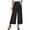 Black, variant on Kmdttou Women's Casual Fashion Solid Color Double Pocket Elastic Waist Pants Loose Casual Pants