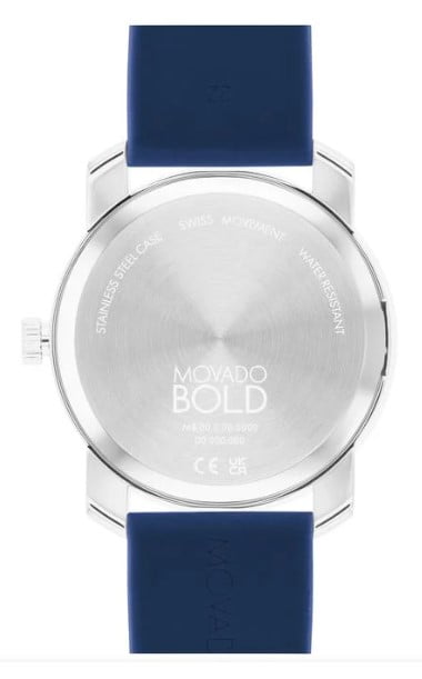MOVADO 3601036 TREND PROPEL SILVER DIAL BLUE SILICONE BAND MENS WATCH