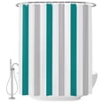 thumbnail image 2 of Bronze Grey Stripe Shower Curtains for Bathroom, Modern Farmhouse Vertical Striped Waterproof Fabric Shower Curtain, Decorative Bathroom Curtain for Bathtub, 36"x72" , No Hooks Included, 2 of 9