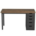 thumbnail image 4 of Yardi Yarda 47" Computer Desk with 5 Drawers, Modern Study Table Writing Desk, Desk for Indoor, Black, 4 of 5
