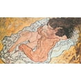 thumbnail image 2 of Schiele, Egon 24x16 Gold Ornate Wood Framed with Double Matting Museum Art Print Titled - Umarmung, 2 of 4