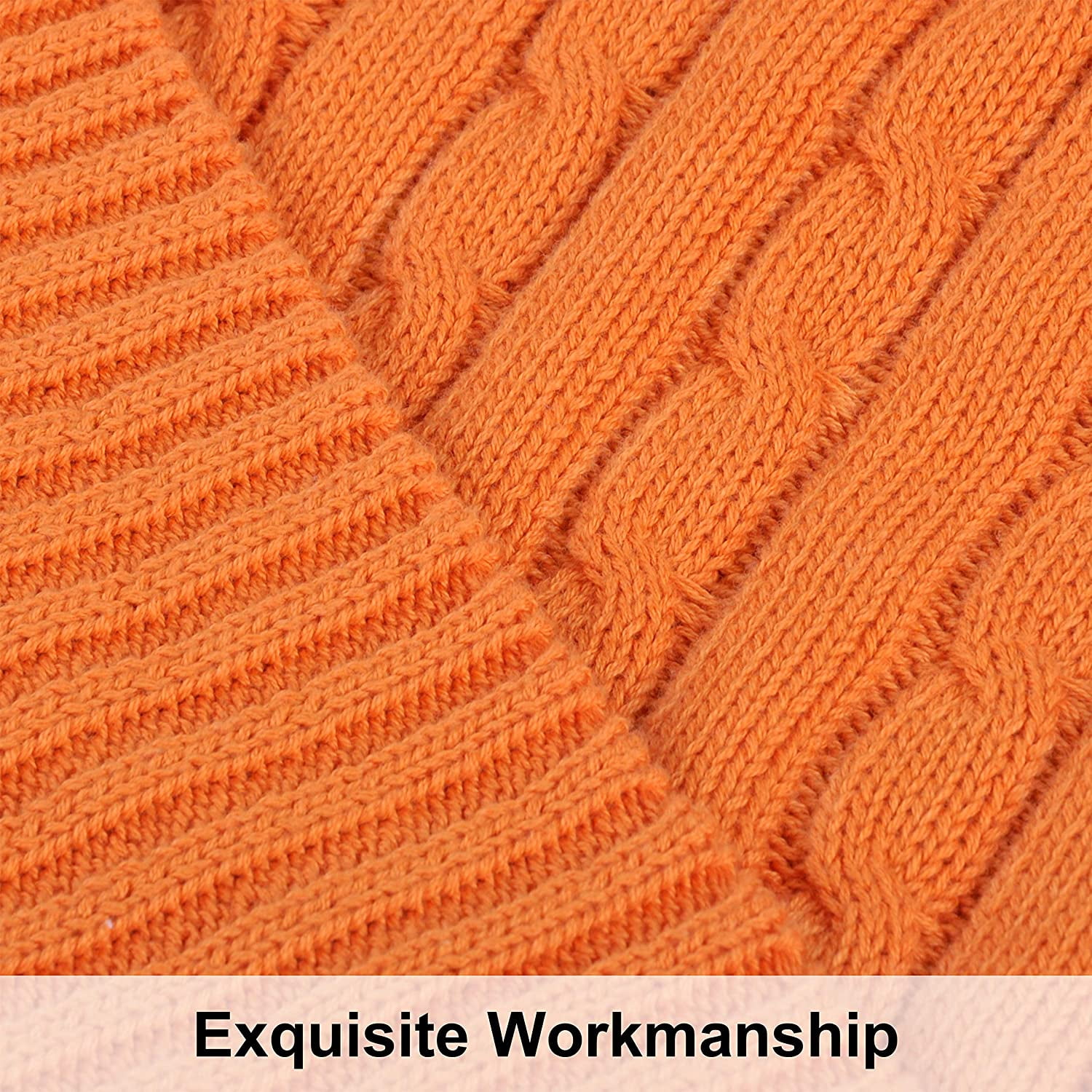 100 Cotton Cable Knit Throw Blanket Super Soft Warm Multi Color 51 x 67
