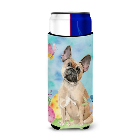 Carolines Treasures BB9637MUK Fawn French Bulldog Easter Michelob Ultra Hugger for slim cans  Slim Can multicolor