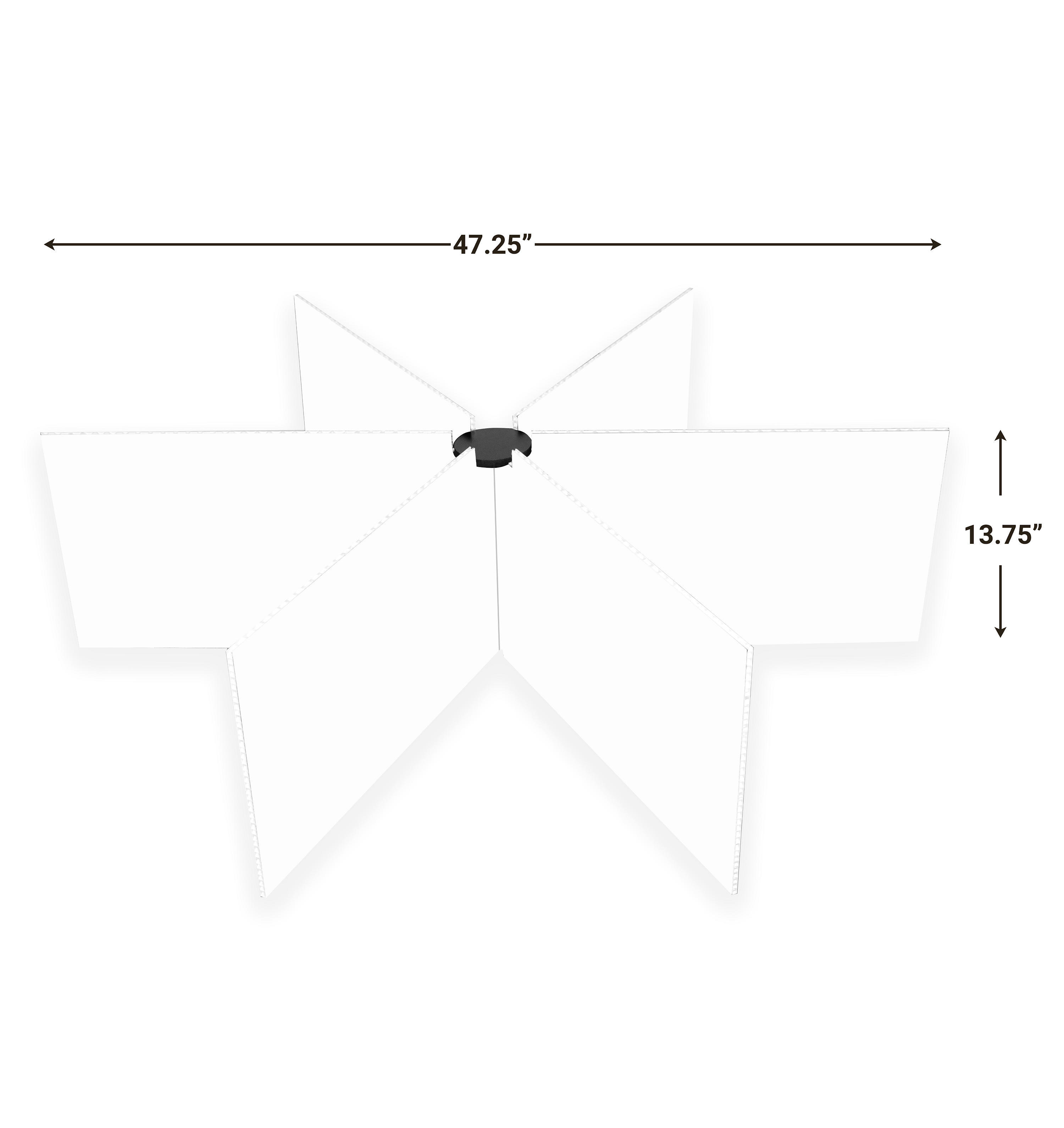Star Table Divider - 6 way - White Kraft no print - 47L" x 47W" x 13.75H"