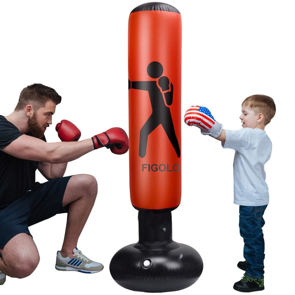 Punching Bag for Kids and Adults Freestanding Bounce Back Boxing Bag Fitness Punching Bag MMA Tumbler Sandbag for for Practicing Karate MMA and to Release Energy Taekwondo