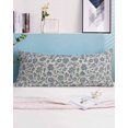 thumbnail image 2 of Light Blue Floral Body Pillow Covers, Rustic Vintage Flowers Botanical Spring Soft Bed Throw Pillowcases Breathable Cooling Long Lumbar Body Pillow Sham Cover for Bed Sofa 20''x54'', 2 of 7