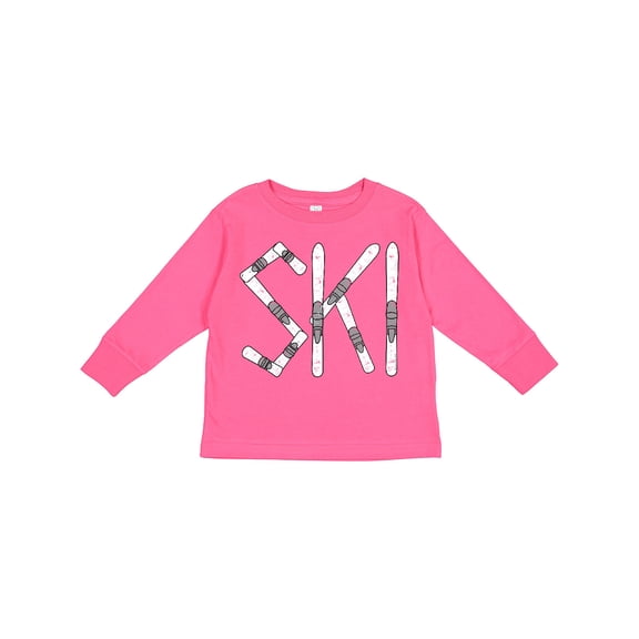 Inktastic Ski Rough Text Dark Boys Long Sleeve Toddler T-Shirt