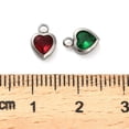thumbnail image 3 of 50pcs 304 Stainless Steel Rhinestone Pendants Heart Mixed color 8x6x3mm Hole: 1.5mm, 3 of 3