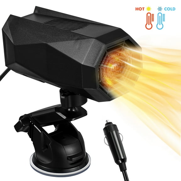 Car Heater, 150W 12V Fast Car Heater Defroster with Suction Holder for All Cars Portable Electronic Car Heater Auto Heater
