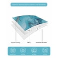 thumbnail image 5 of Turquoise Modern King Size Down Alternative Comforter, Lightweight Comforter Quilt Bedding Set with Pillow Shams Teal Grey Marble Textured All Seasons Bed Comforter Duvet Insert 96"x106", 5 of 7