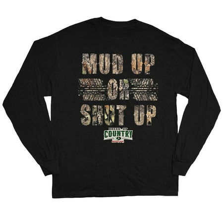 - Men's Mossy Oak T-shirt Funny Muddin' Decal Long Sleeve Tee