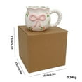 thumbnail image 4 of Butterfly Knots Ceramic Cup Drinking Mug With Pink Bowknot Home Office Drinkware, 4 of 19