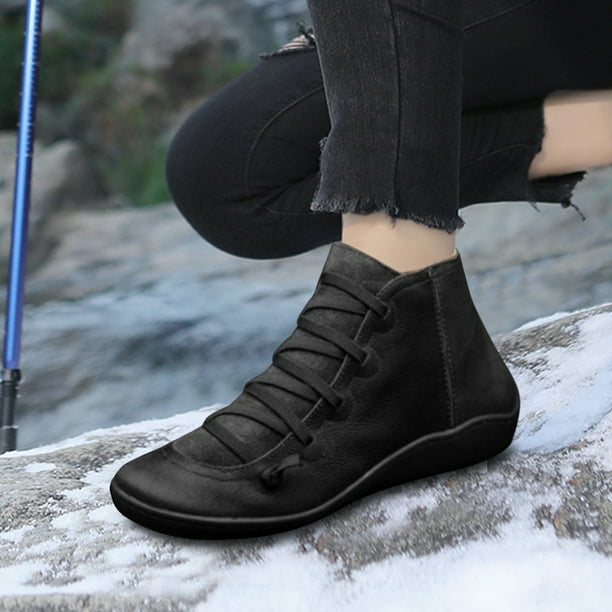 Zapatillas Casual Mujer Multifunción Cuero PU para Viajes al Aire Libre (41) Negro DQrwqpou Tenis De Mujer Tenis De Hombre