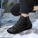thumbnail image 5 of Zapatillas de deporte casuales para mujer zapatos de plataforma de cuero PU multifunción para otoño invierno, 5 of 6