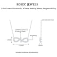 thumbnail image 6 of Rosec Jewels Lab Grown Diamond Infinity Necklace for Women - Minimalist Necklace - EF-VS Quality, 10K White Gold, 6 of 7