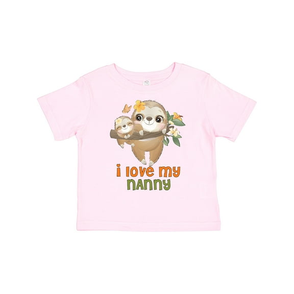 Inktastic Cute Sloth I Love My Nanny Boys or Girls Toddler T-Shirt