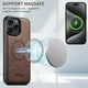 thumbnail image 3 of SUTENI G5 For iPhone 14 Pro Case Compatible with MagSafe Cowhide Texture Leather Back Cover - Black, 3 of 5