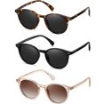 thumbnail image 1 of Gafas de Sol NCLLCE Pequeñas Redondas Polarizadas para Mujer UV400 (Paquete de 3), 1 of 7