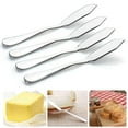 thumbnail image 2 of Set of 4 Stainless Butter Knives Utensil Cutlery Luxury Cream Cheese Dessert Jam Spreader, 2 of 8