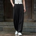 thumbnail image 2 of VEKDONE Pantalon Long en Lin pour Femmes Noir L, 2 of 5