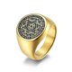 thumbnail image 1 of Hexagrama El Sello De Los Siete Anillos Yashi Anillo De Acero Inoxidable Oro, 1 of 5