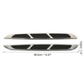 thumbnail image 3 of Unique Bargains 2pcs Car SUV Air Flow Fender Side Mesh Hood Vent Decoration Sticker Chrome Universal, 3 of 4