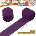 thumbnail image 2 of Uxcell Cotton Linen Ribbon Handmade Fringe Cotton Ribbon Frayed Fringe Fabric Ribbons for DIY Burgundy, 2 of 7