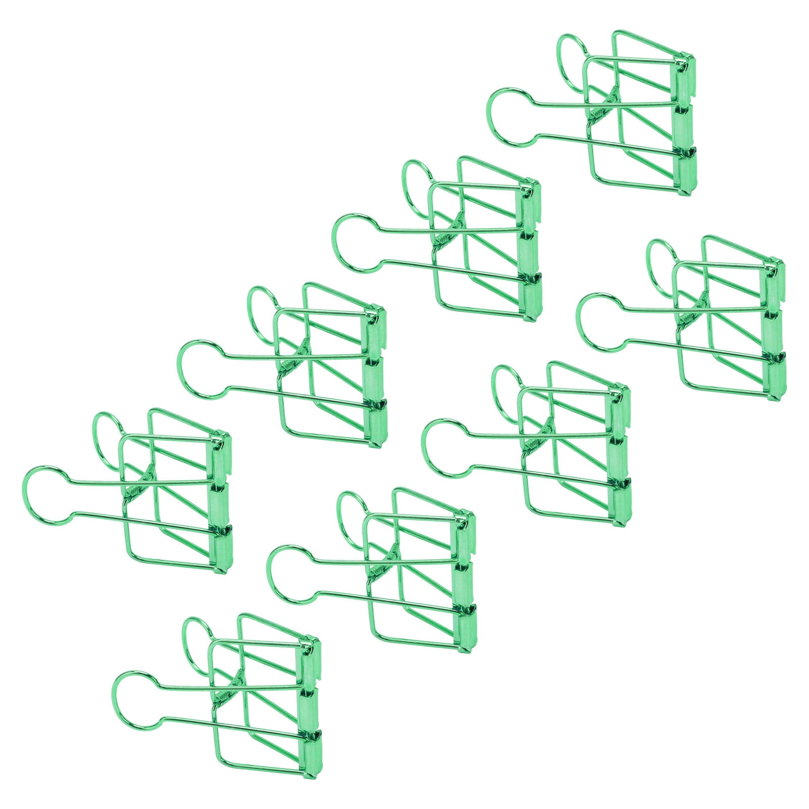 Rupoun 51mm Large Metal Binder Clips, Green Hollow Paper Clamps for Office, 30 Count