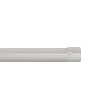 Lavish Home Curtain Rod - End Cap Finials - 66-120" Silver