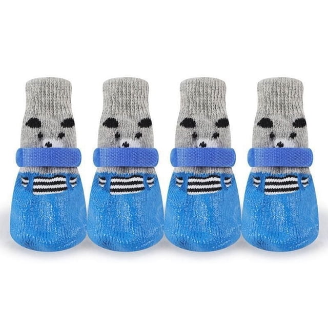 Fiudx Botas para Perros Pequeños, Cubrezapatos de Goma Ajustables, Diseño Resistente E Impermeable, Flexibles y Antideslizantes, Protegen de La Lluvia, La Nieve y El Barro, Fáciles de Limpiar, Juego