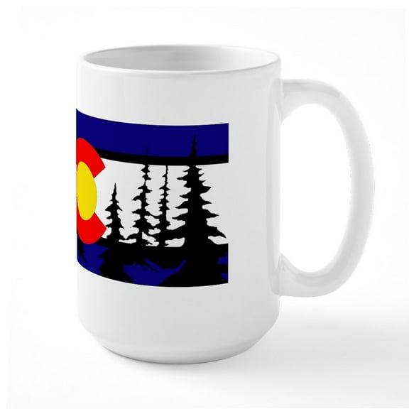CafePress - Colorado Large Mug - 15 oz Ceramic Large White Novelty Mug