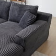 thumbnail image 5 of 64"X46" Chaise Lounge Chair Indoor, Oversized Upholstered Sofa Bed, Sleeper Couch Reading Chairs Fluffy Plush Faux Fur Cloud Sofas Couches for Living Room (Gray), 5 of 7