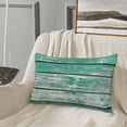 thumbnail image 5 of Naloa Old Green Wooden Pillowcase, Throw Pillowcase, Wrinkle-Free, Stain-Resistant with Hidden Zipper for Bedroom Sofa-16"x24", 5 of 6