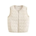 thumbnail image 4 of Breezora Women's Winter Lightweight Sleeveless Cotton Vest with Down Insulation Jacket for Thermal Warmth and Outdoor Activities XXL Size Beige, 4 of 4