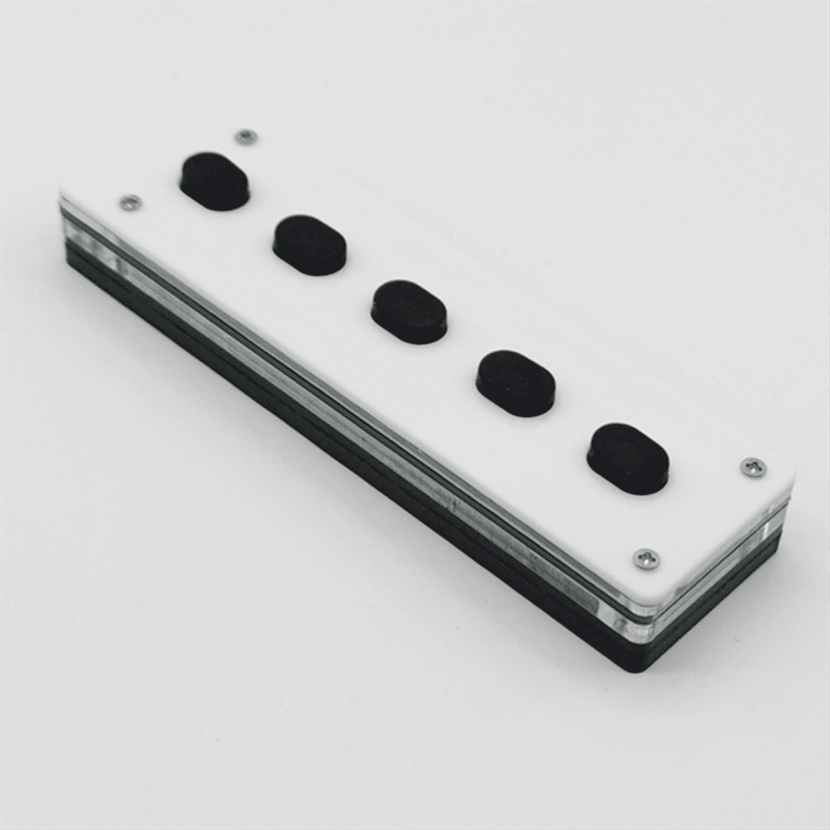 Silent Silicone Bluetooth Custom Programming Macro Keyboard 5-Keys Macropad Copy Paste USB Keypad, Bluetooth+Wireless