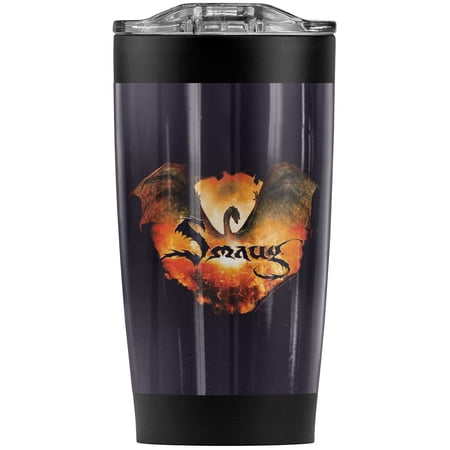 The Hobbit/Smaug Reign In Flame Stainless Steel Tumbler 20 oz Coffee Travel Mug/Cup Vacuum Insulated & Double Wall with Leakproof Sliding Lid | Great for Hot Drinks and Cold Beverages