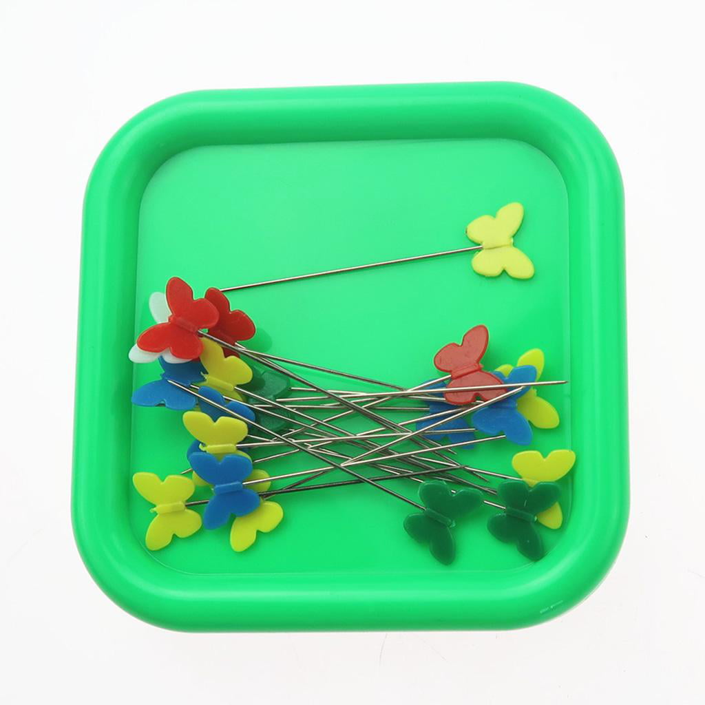 2Pcs Magnetic Pin Cushion Pincushion Sewing Needles Organizer Green Pink 