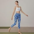 thumbnail image 5 of SwiftWear Women's Sunflower Motif Yoga Capri Leggings Stretch Comfort | Versatile Casual & Activity Wear S-3XL​, 5 of 8